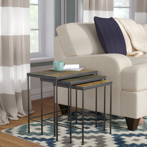 Lark Manor Finland 20'' Tall Stone Nesting Tables & Reviews Wayfair